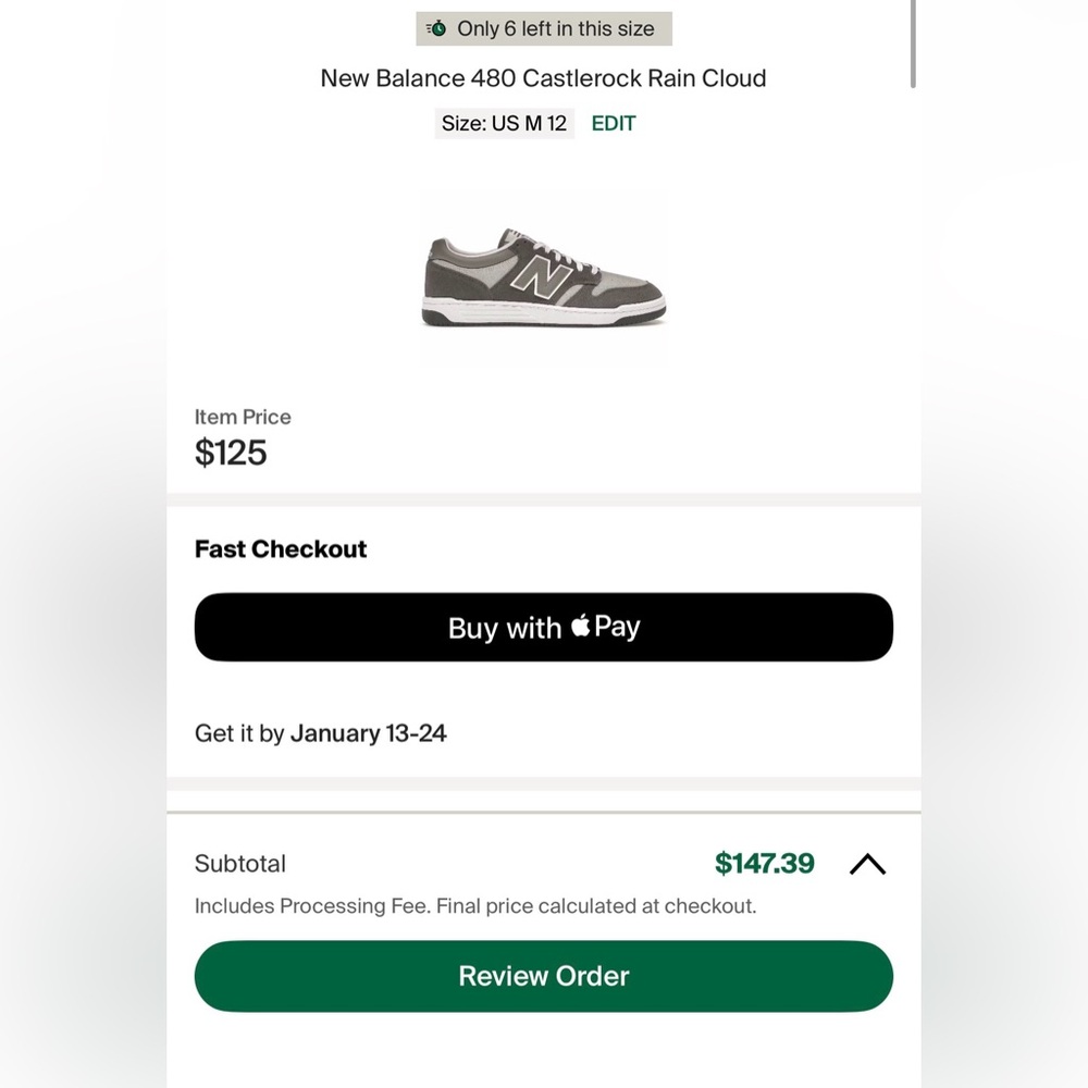Unisex New Balance 480 Grey Grey BB480LEC Men's US Size 12 / Women's 13,5 - Picture 11 of 11
